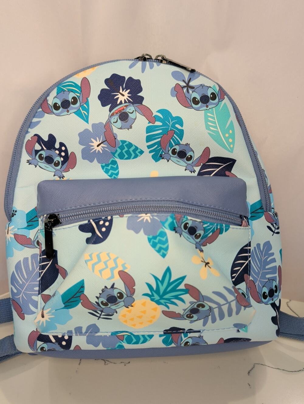 Bioworld Disney Lilo and Stitch Tropical Mini Backpack 11" x 9" Palm Leaf...